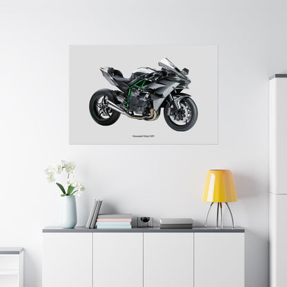 Kawasaki Ninja H2R Horizontal Poster