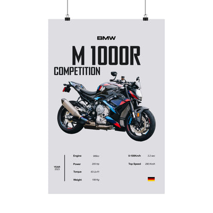 BMW M1000R Competiton Vertical Poster