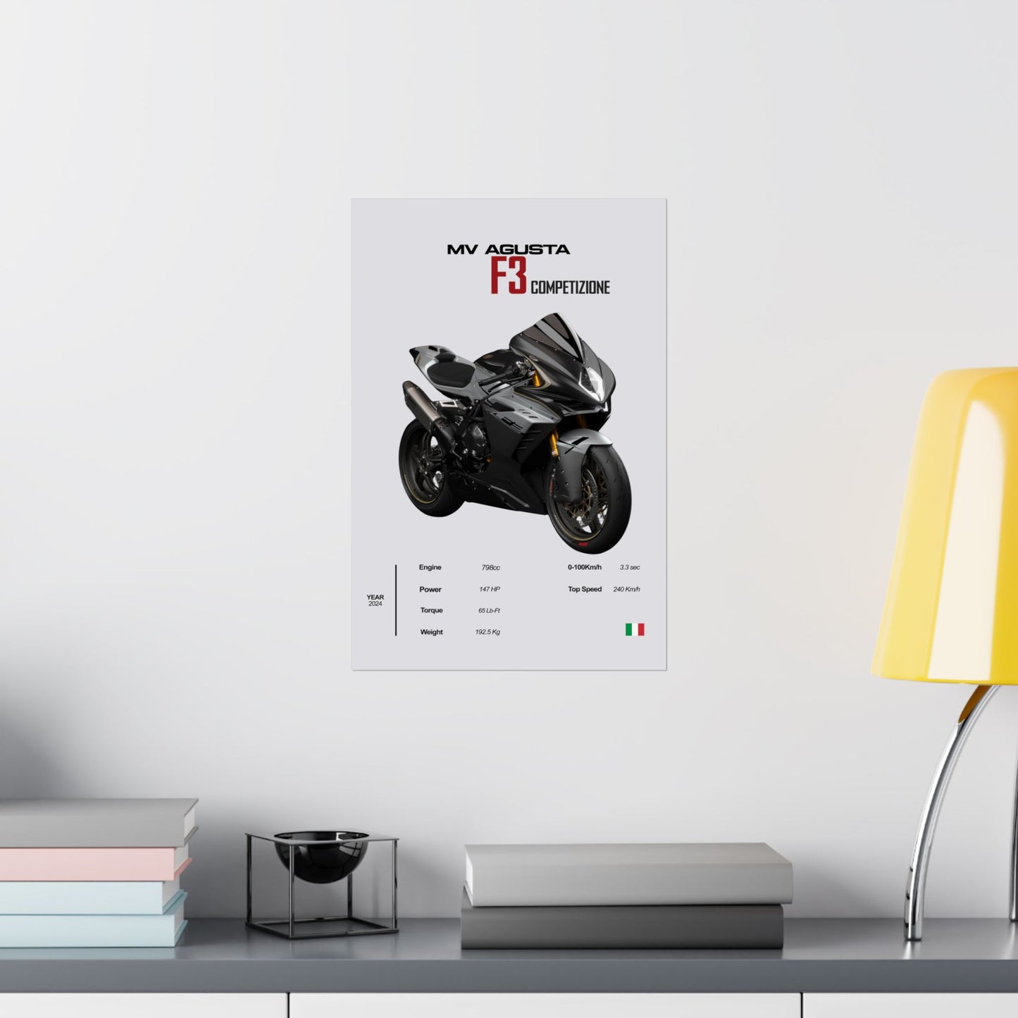 MV Agusta F3 Competizione Vertical Poster