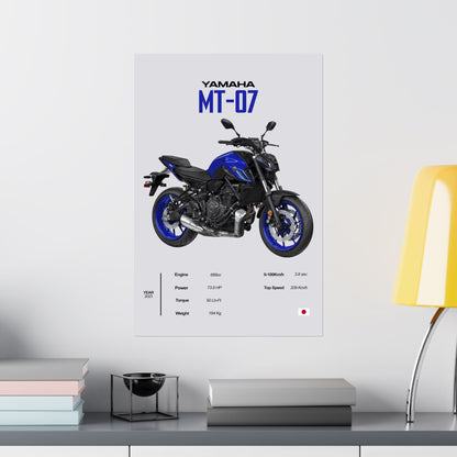 Yamaha MT-07 Vertical Poster