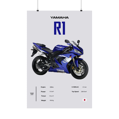 Yamaha R1 Vertical Poster