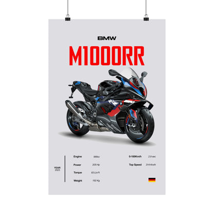 BMW M1000RR Vertical Poster