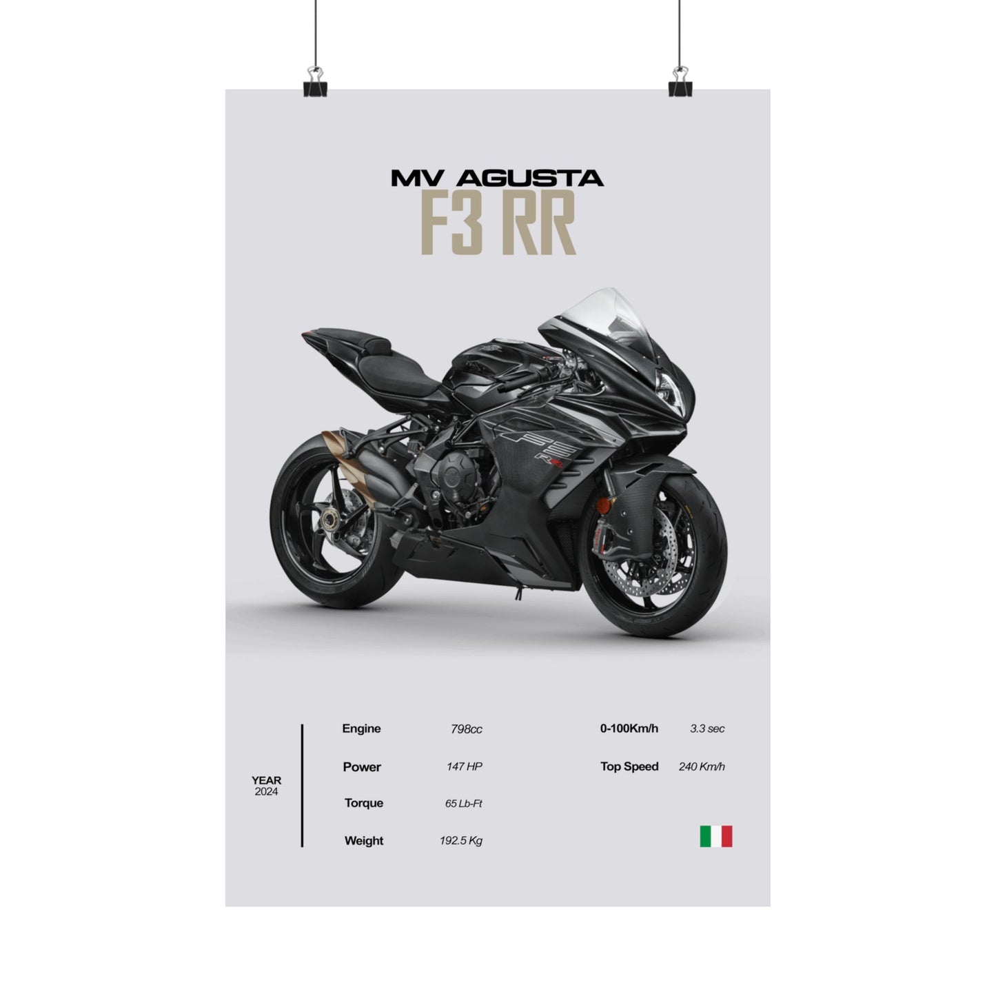 MV Agusta F3 RR Vertical Poster