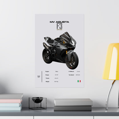 MV Agusta F3 Competizione Vertical Poster