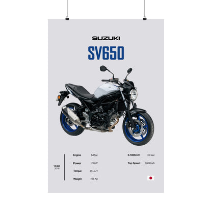 Suzuki SV650 Vertical Poster