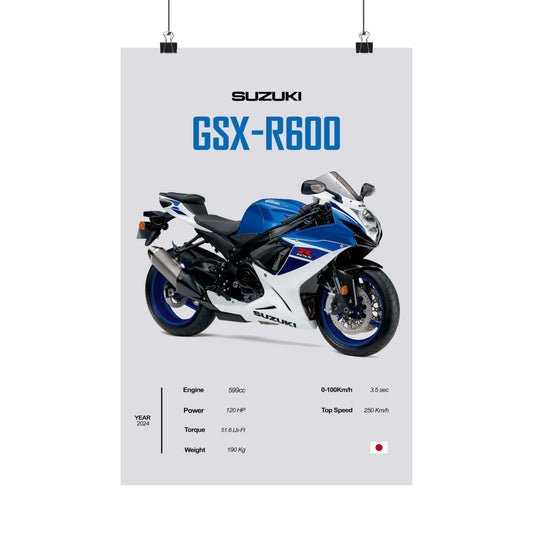 Suzuki GSX-R600 Vertical Poster