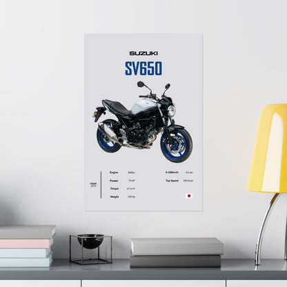 Suzuki SV650 Vertical Poster