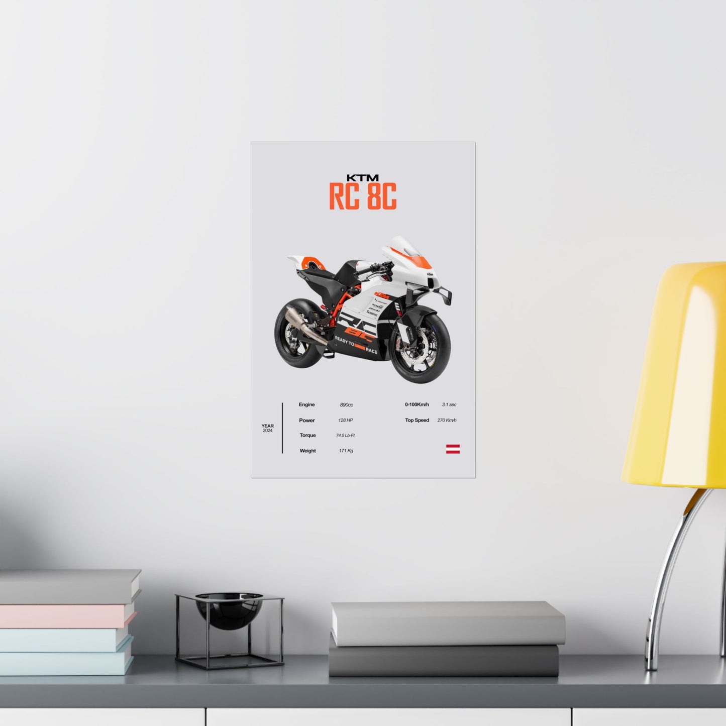 KTM RC 8C Vertical Poster