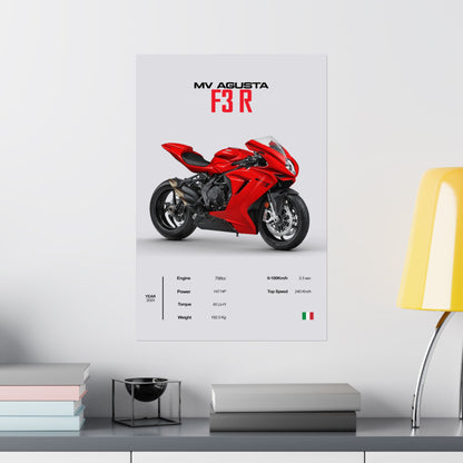 MV Agusta F3 R Vertical Poster