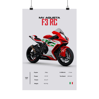 MV Agusta F3 RC Vertical Poster