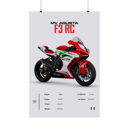 MV Agusta F3 RC Vertical Poster