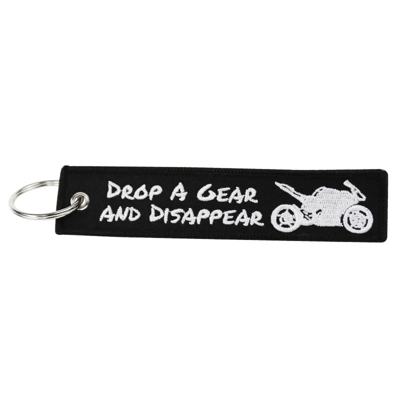 Motorcycle Keychain – Embroidered Keyring