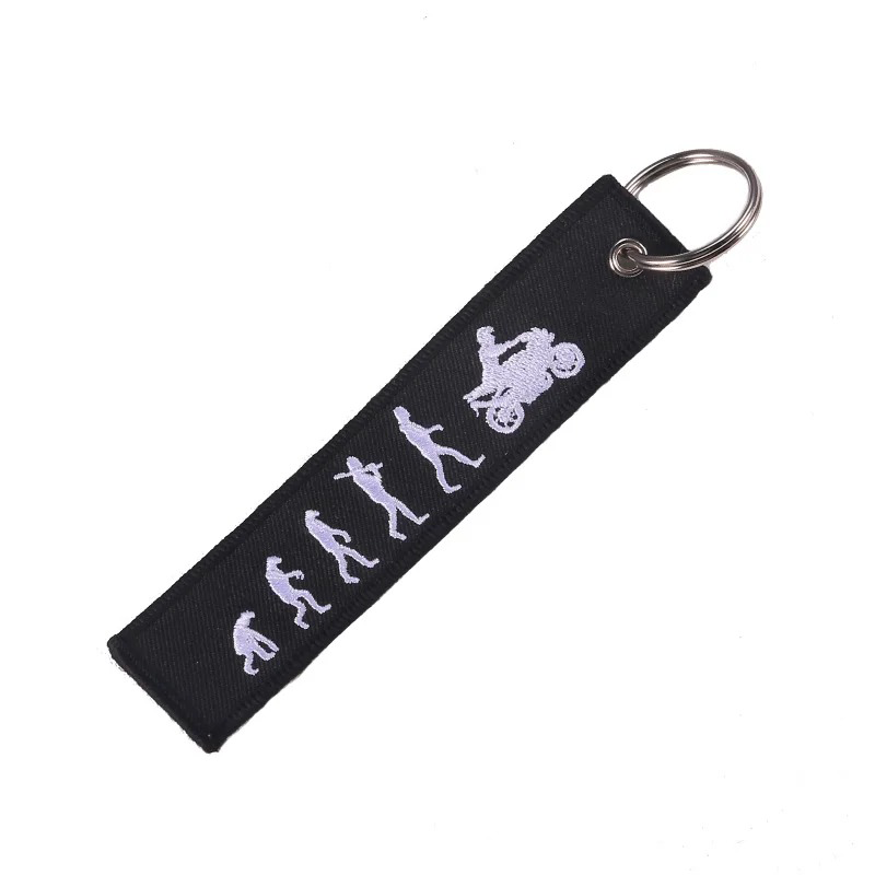 Motorcycle Keychain – Embroidered Keyring