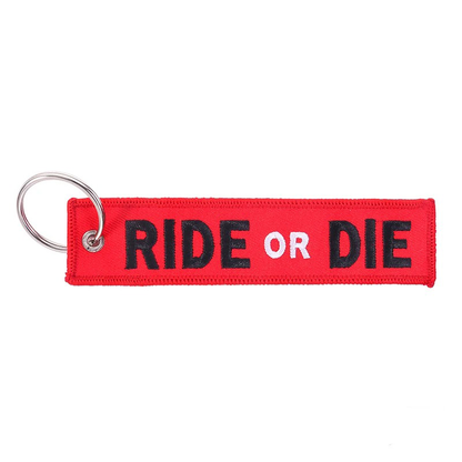 Motorcycle Keychain – Embroidered Keyring