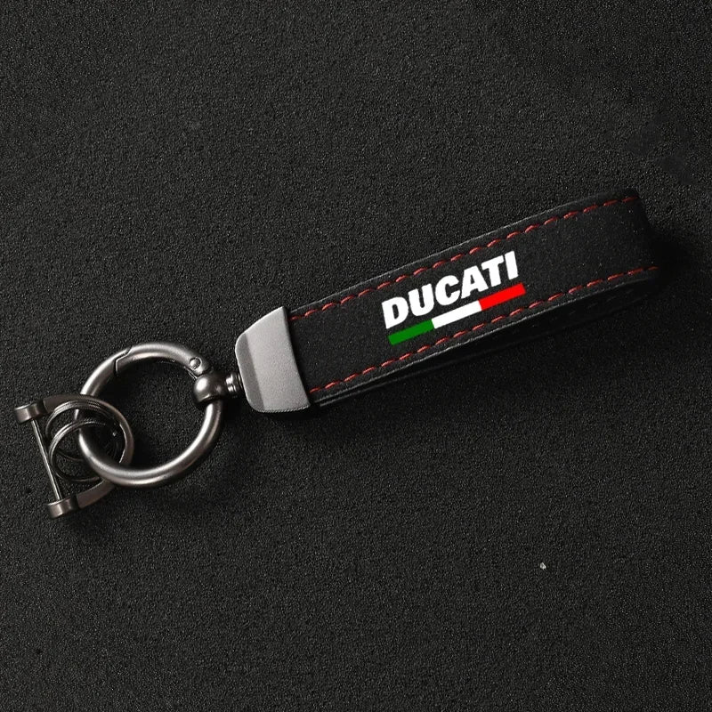 Ducati Suede Keychain Lanyard – Motorcycle Keyring