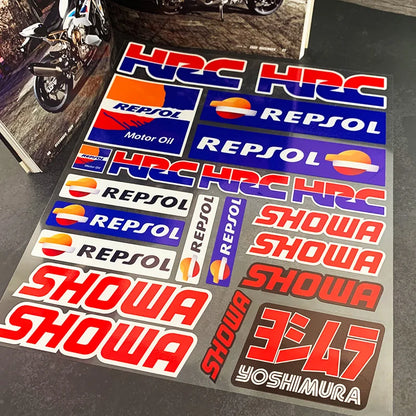 Reflective Repsol Sticker Set - Honda Yoshimura & HRC Edition