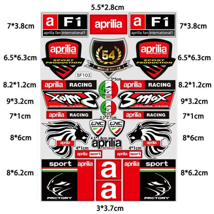 Aprilia - Akrapovic Stickers Set