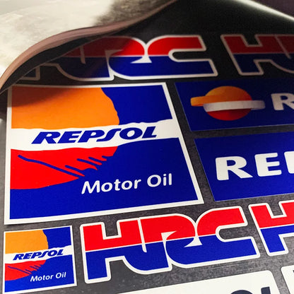 Reflective Repsol Sticker Set - Honda Yoshimura & HRC Edition