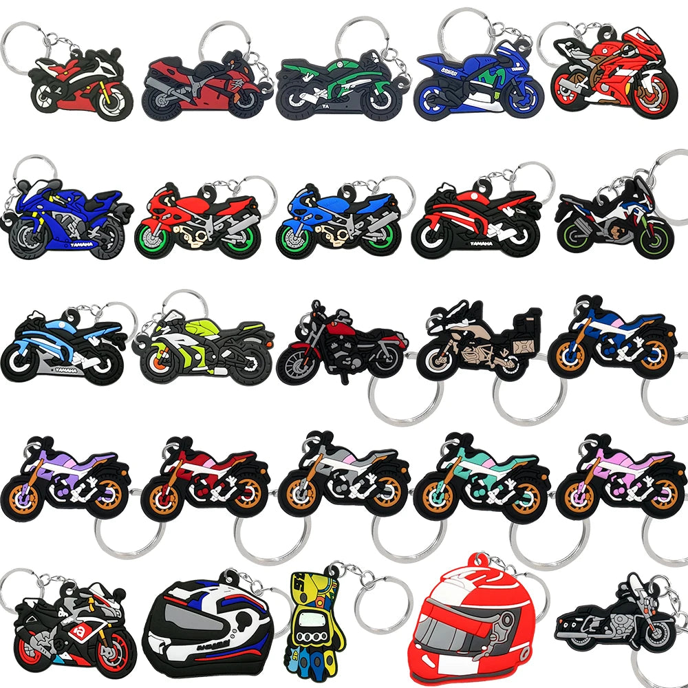 Motorcycle Rubber Keychain – Bike Keyring