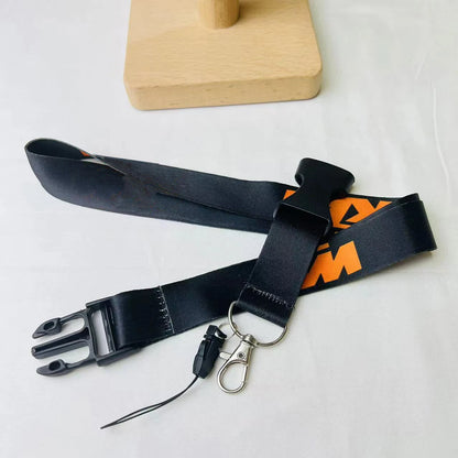 KTM Motorcycle Lanyard Keychain – Black Nylon Key Tag