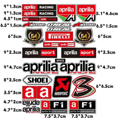 Aprilia - Akrapovic Stickers Set